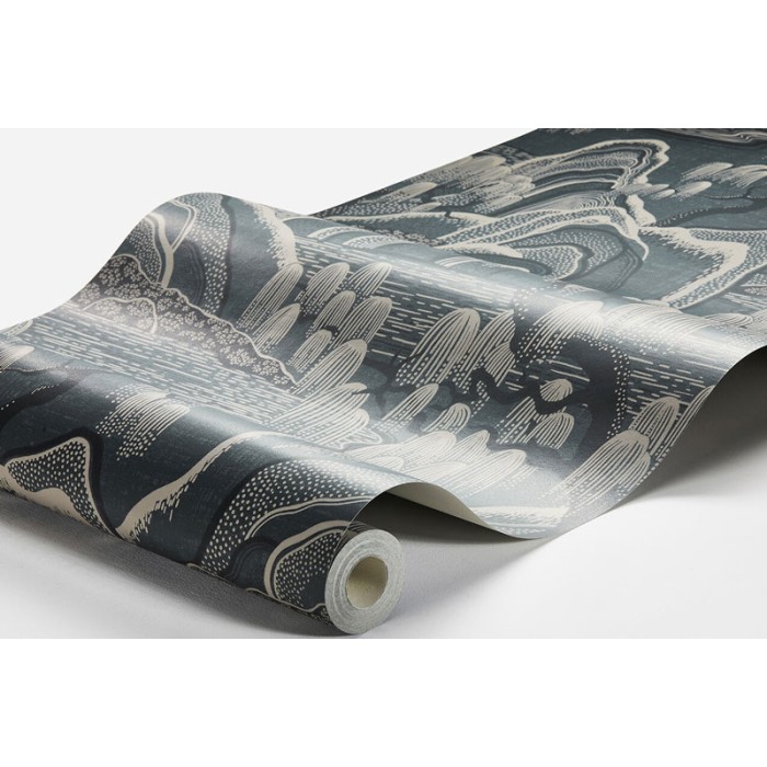 Borastapeter|Papier peint paysage japonais bleu beige|Papier Peint