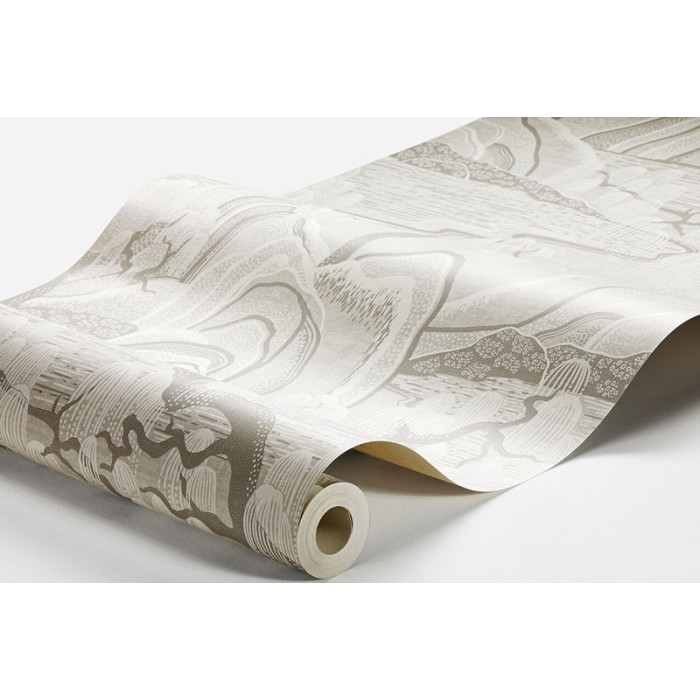 Borastapeter|Papel pintado paisaje japonés beige crema brillo|Papel Pintado