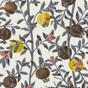 Khroma|Papier peint floral moderne style arabesque gris|Papier Peint