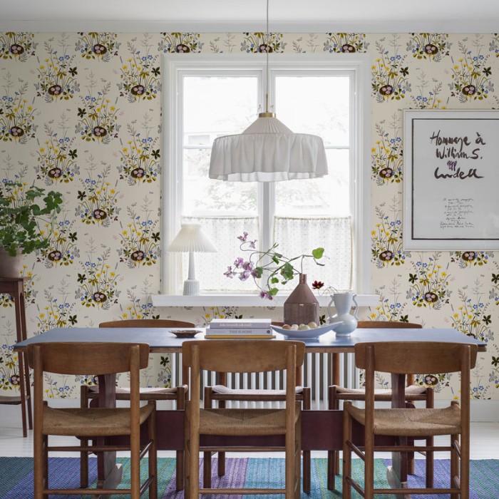 Papel pintado floral prado flores - Borastapeter Scandinavian Designers III 1961