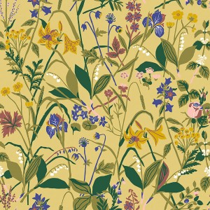 Eijffinger|Classic floral wallpaper in turquoise|Wallpaper