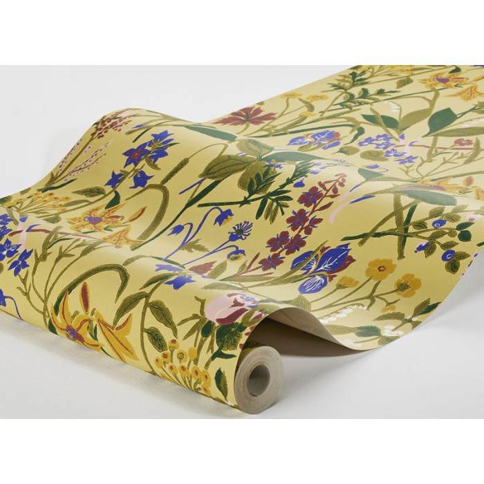 Papel pintado nórdico flores silvestres amarillo - Borastapeter Scandinavian Designers III 1963