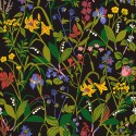Papel pintado flores silvestres multicolor negro - Borastapeter Scandinavian Designers III 1964