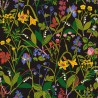 Borastapeter|Tapete bunte schwarze Wildblumen|Tapeten