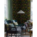 Papel pintado flores silvestres multicolor negro - Borastapeter Scandinavian Designers III 1964