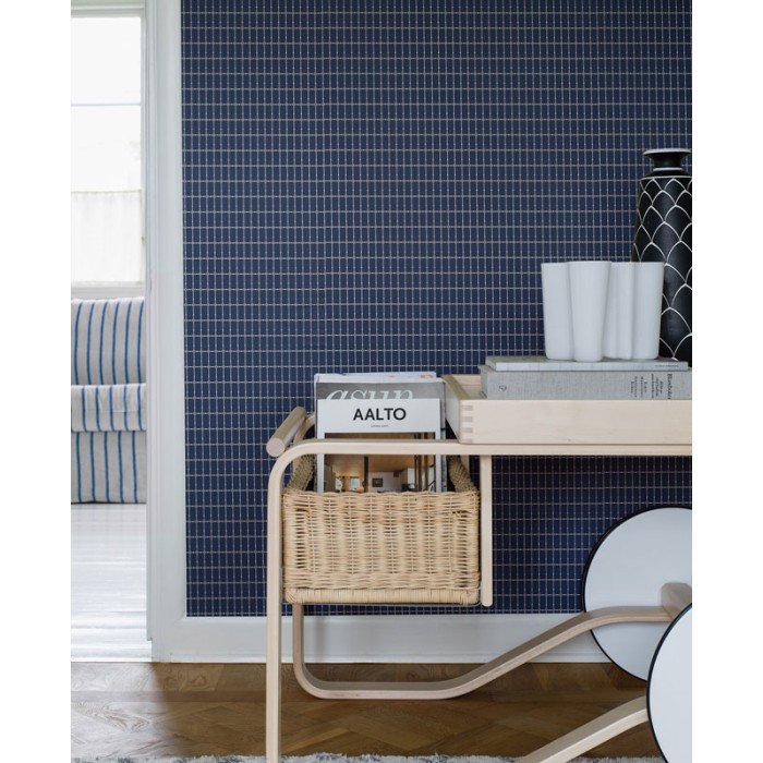 Borastapeter|Tapete blau grau skandinavische Karos|Tapeten