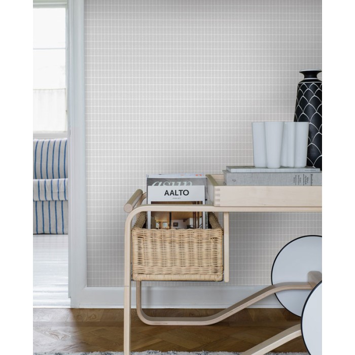 Borastapeter|Papier peint carreaux scandinaves gris blanc|Papier Peint