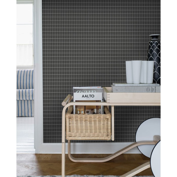 Borastapeter|Tapete schwarz silber geometrisch|Tapeten