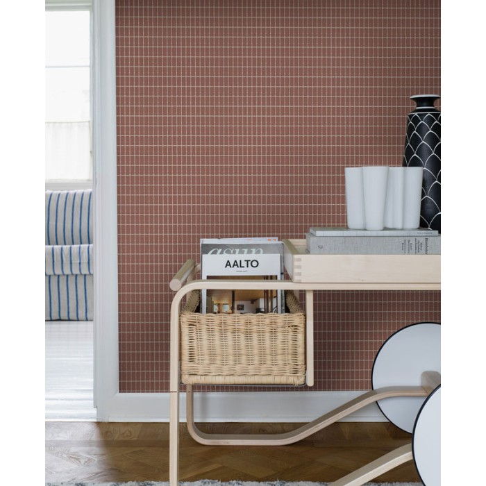 Borastapeter|Wallpaper red grey overlapping checks|Wallpaper