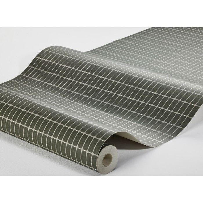 Papel pintado cuadros verdes grises atemporal - Borastapeter Scandinavian Designers III 1970