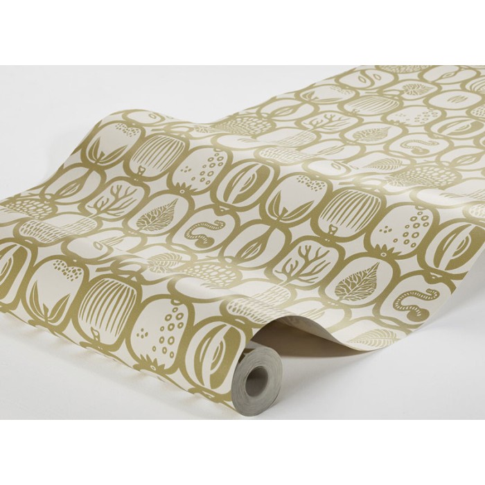 Papel pintado retro formas amarillas mostaza - Borastapeter Scandinavian Designers III 1972