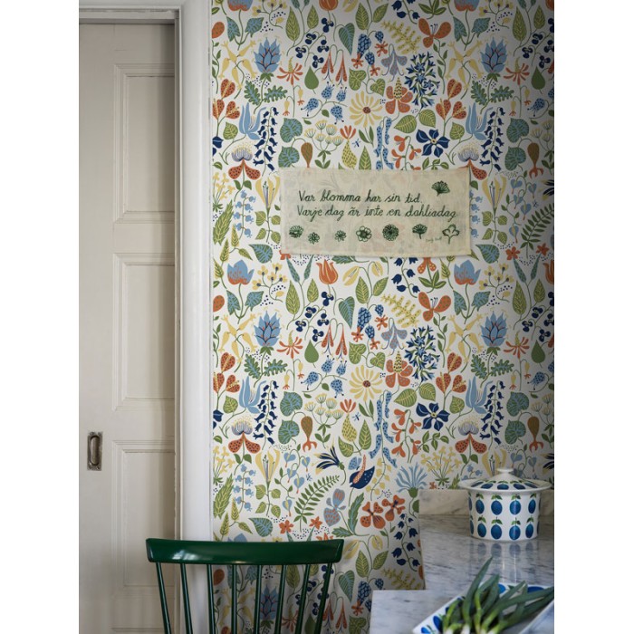 Borastapeter|Papel pintado nórdico flores multicolor|Papel Pintado