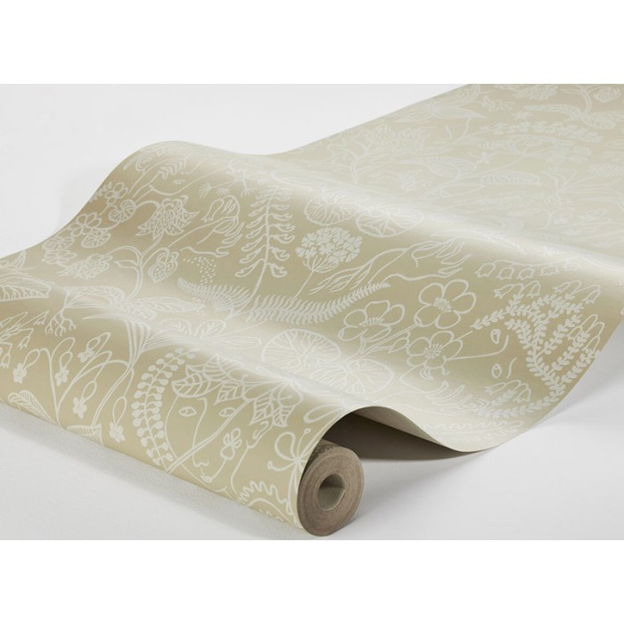 Borastapeter|Tapete beige gelb nordisch floral|Tapeten