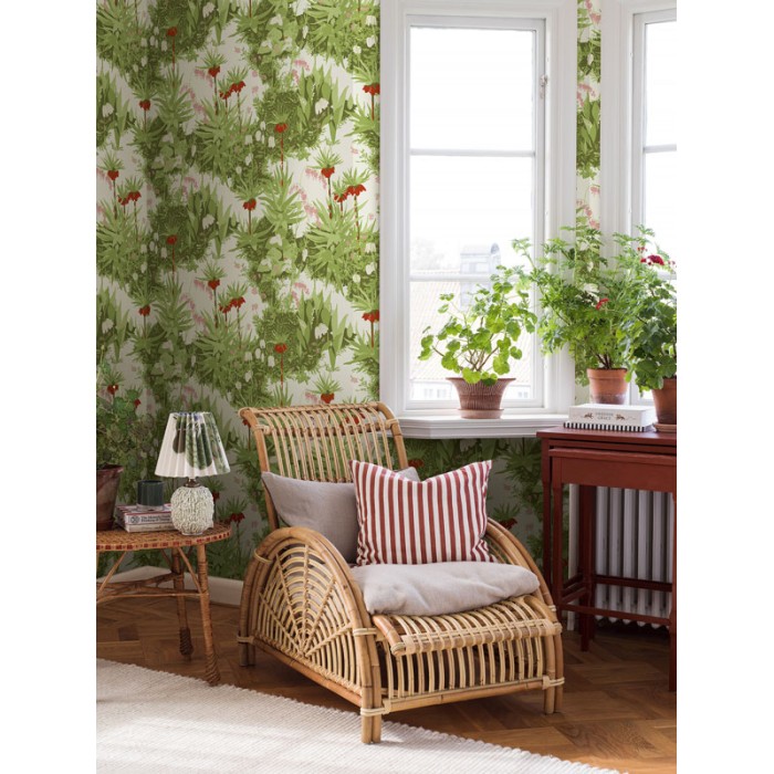 Borastapeter|Tapete grün weiß Pracht floral|Tapeten