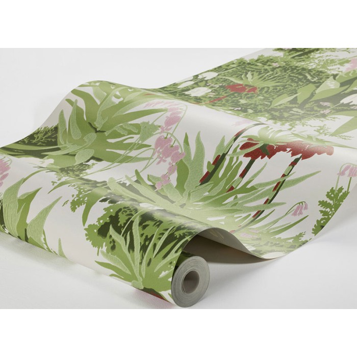 Borastapeter|Papier peint floral splendeur vert blanc|Papier Peint