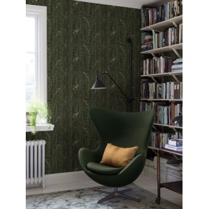 Casadeco|Modern textured wallpaper with gray bamboo or raffia fiber|Wallpaper 2