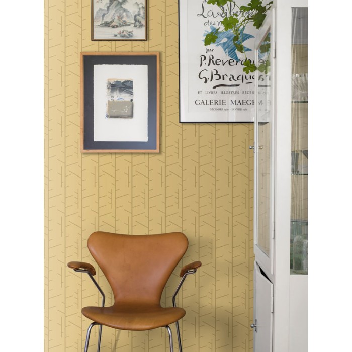 Borastapeter|Wallpaper minimalist mustard yellow garden|Wallpaper