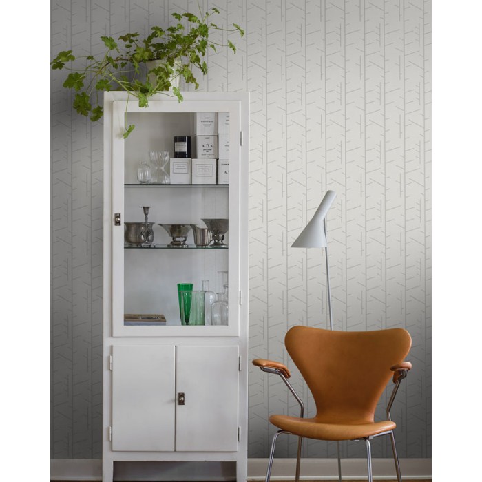 Borastapeter|Tapete hellgrau botanischer Garten minimalistisch|Tapeten