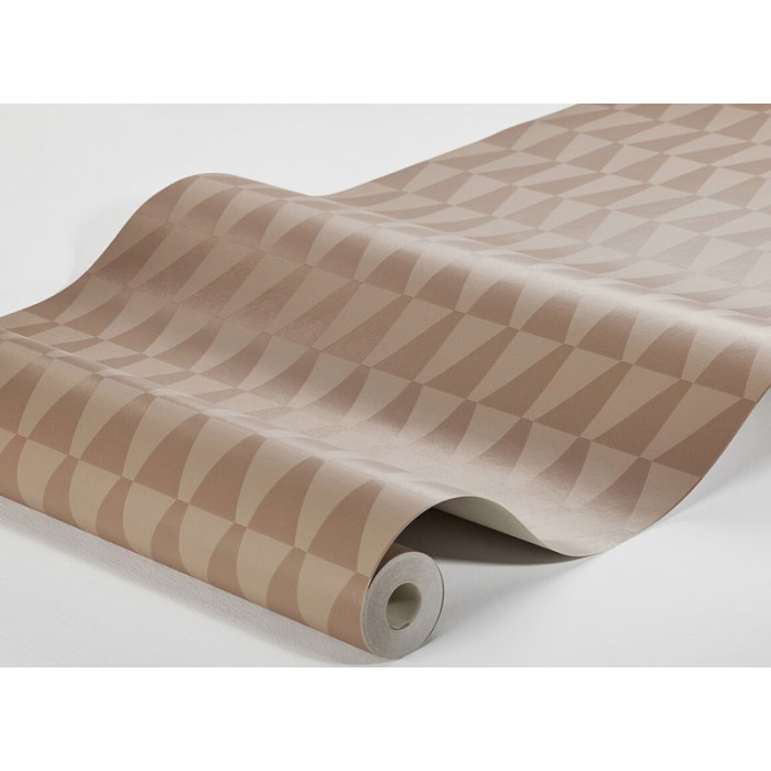 Papel pintado geométrico rosado marrón - Borastapeter Scandinavian Designers III 1994