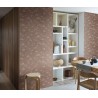 Papeldecor|Papel pintado moderno con árboles japoneses marrón rojo óxido|Papel Pintado