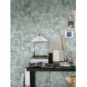 Papeldecor|Papier peint inspiré par des paysages japonais verts, inspiré par les kimonos japonais|Papier Peint