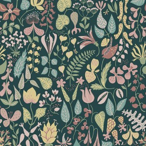 Borastapeter|Wallpaper retro blue fruits|Wallpaper