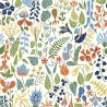Papeldecor|Papier peint de style nordique avec des fleurs multicolores|Papier Peint