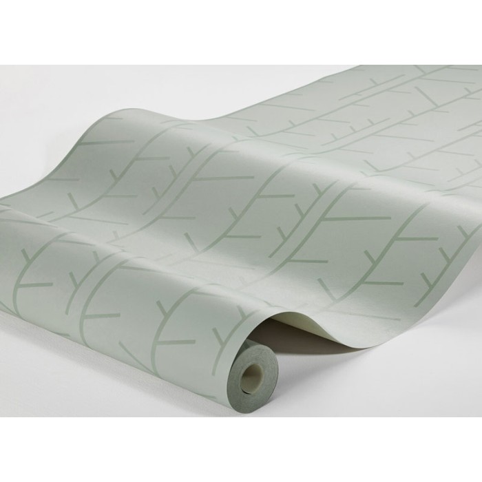 Papeldecor|Wallpaper with light green minimalist plant stem style|Wallpaper