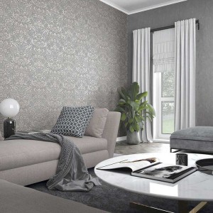 Marburg|Papel pintado ornamental efecto hormigón gris|Damasco 2