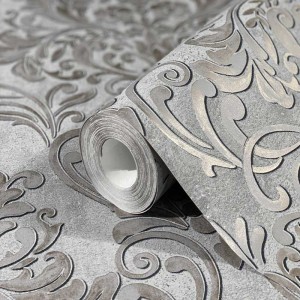 Caselio|Papier peint Art Déco vert avec étoiles dorées|Papier Peint