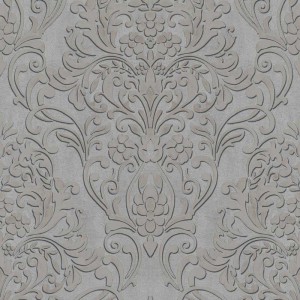 Marburg|Papel pintado ornamental efecto hormigón gris|Damasco 2