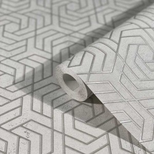 Marburg|Papel pintado ornamental efecto hormigón gris|Damasco