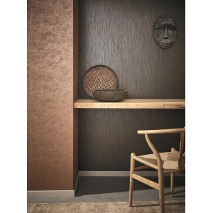 Casadeco|Vinyl-Tapete in brauner Textiloptik|Braun 2
