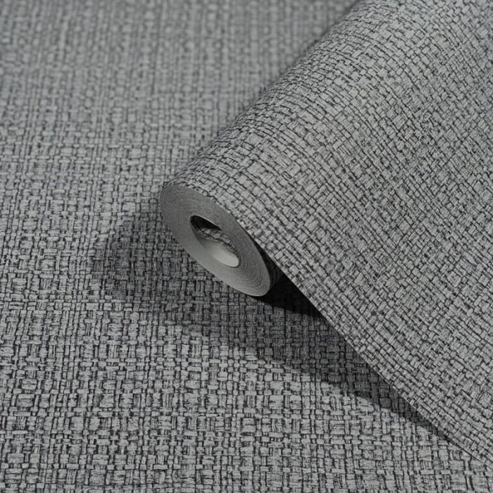 Papel pintado imitación mimbre gris plata - Marburg Vintage 32808