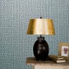 Marburg|Papier Peint en osier ou raphia turquoise effet brillant|Imitation Raphia