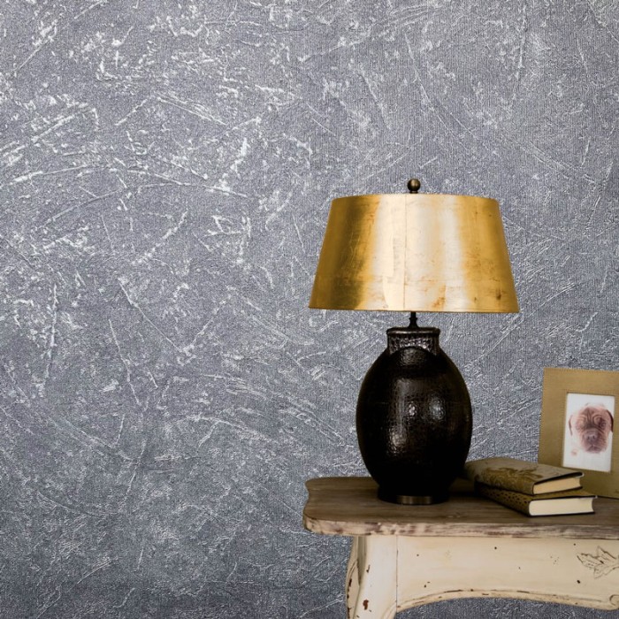 Marburg|Papel pintado industrial textura yeso plateado|Papel Pintado