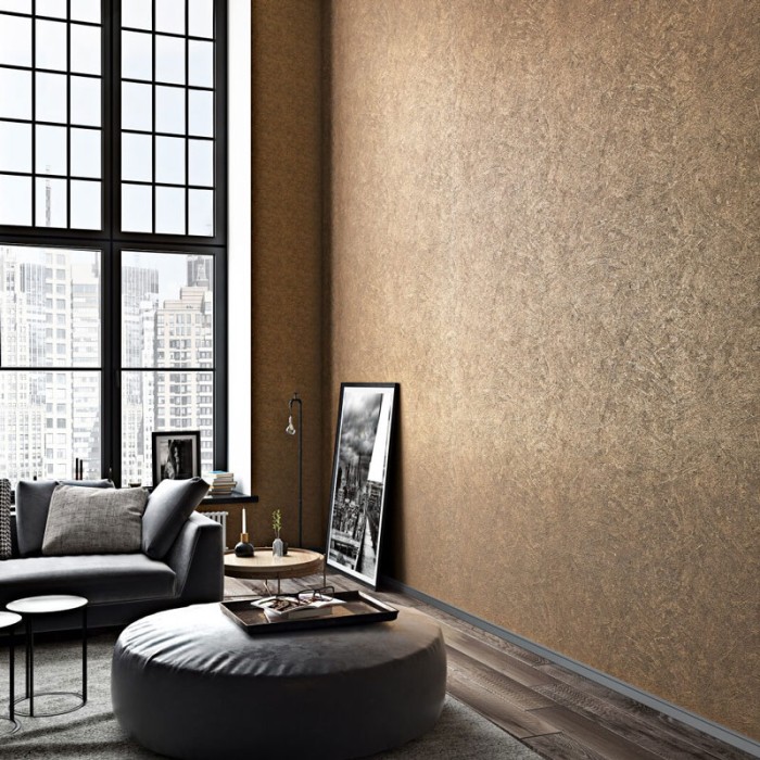 Marburg|Wallpaper textures brown plaster and bronze shine|Factory Style