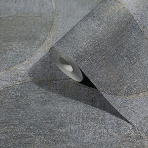 Marburg|Papier Peint imitation ciment gris et marron avec des cercles|Cercles
