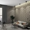 Marburg|Wallpaper imitation gray and brown cement with circles|Circles