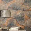 Marburg|Wallpaper industrial style brown and blue semicircles|Circles