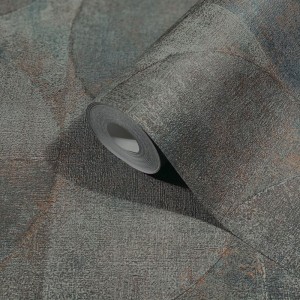 Papeldecor|Tapete schwarzer Marmor mit beigen Aderungen|Tapeten