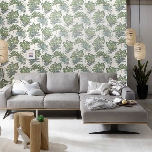 Marburg|Papier Peint tropical grandes feuilles vertes et grises|Tropical 2