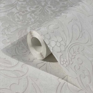 Marburg|Baroque greige and pink Wallpaper with floral details|Damask