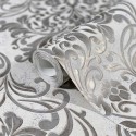 Papeldecor|Tapete Betonoptik mit Kupferornamenten|Tapeten
