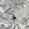 Papeldecor|Papier peint effet béton avec ornements cuivre métallisé|Papier Peint