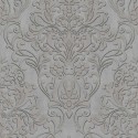 Papeldecor|Papel pintado damasco gris y dorado con un toque industrial|Papel Pintado