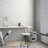 Papeldecor|3D silver geometric motifs wallpaper, concrete effect|Wallpaper