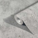 Papeldecor|Tapete in Zement- oder Betonoptik grau und goldfarben metallisch|Tapeten