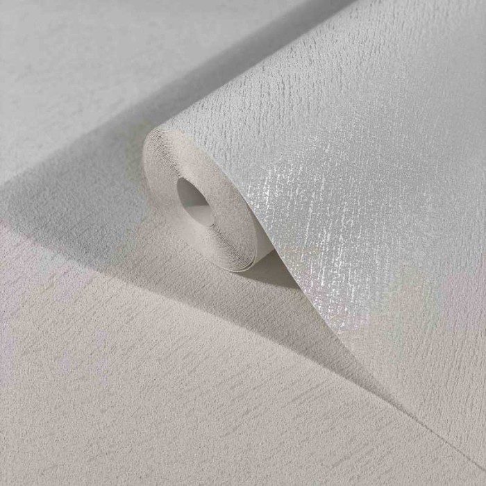 Papeldecor|Papel pintado yeso blanco rayado con efecto brillo|Papel Pintado