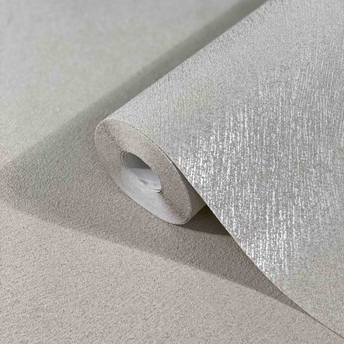 Papeldecor|Papel pintado imitación yeso beige con brillo y textura de arena|Papel Pintado